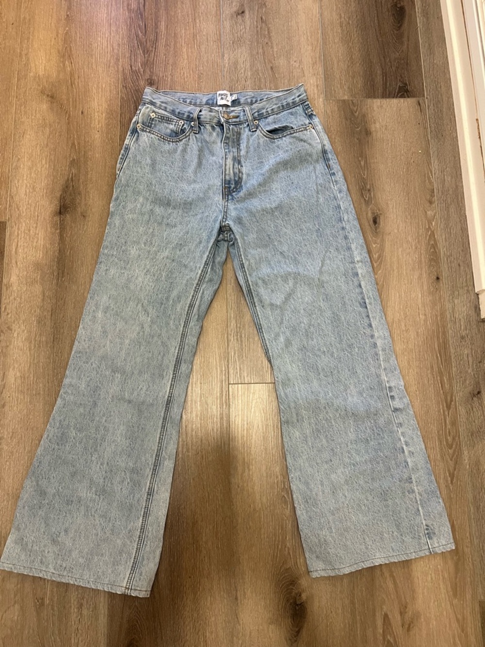 Princess Polly Light Blue Wide Leg Jeans